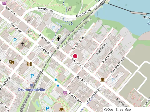 Location of Restaurant Terminus at 330 Rue Hériot, Drummondville