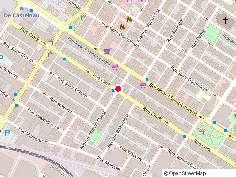 Location of Restaurant Tre Marie at 6934 Rue Clark, Montréal