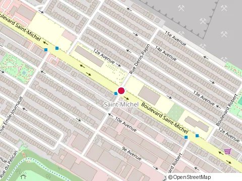 Location of Restaurants du Boulevard at 8600 boulevard Saint-Michel, Montréal