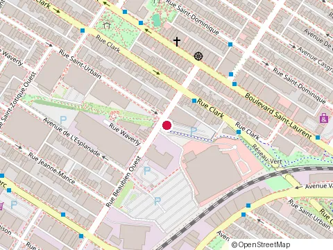 Location of Restaurants Harvey'S at 100 Rue Beaubien O, Montréal