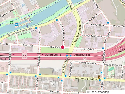 Location of Cirka Distilleries at 2075, rue Cabot, Montréal