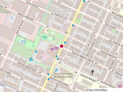 Location of Marché Maisonneuve at 4445, rue Ontario E., Montréal