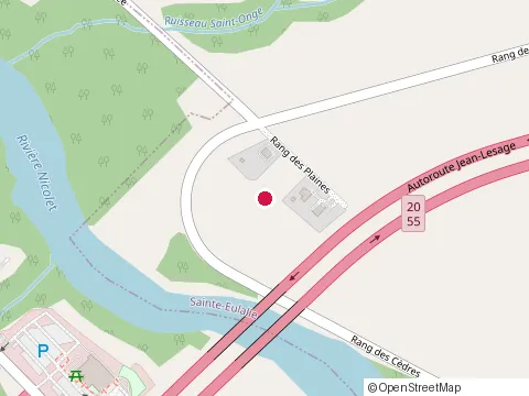 Location of Alpagas Fibrefine at 714 Rang des Érables, Sainte-Eulalie