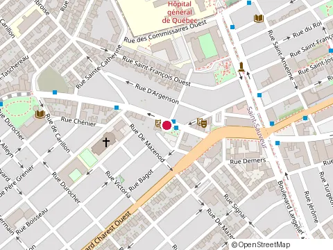 Location of Resto-Bar Lima at 184, rue St-Vallier O., Québec