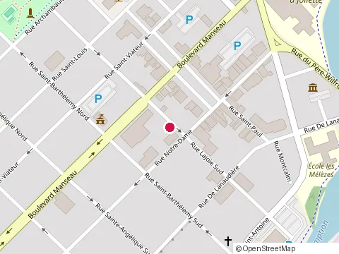 Location of L'Âtre at 40, rue Lajoie Sud, Joliette