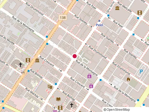 Location of Brasserie Le Pois Penché at 1230 Boulevard De Maisonneuve Ouest, Montréal