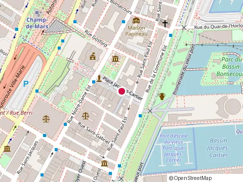 Location of Sabrosa at 404 Place Jacques-Cartier, Montréal