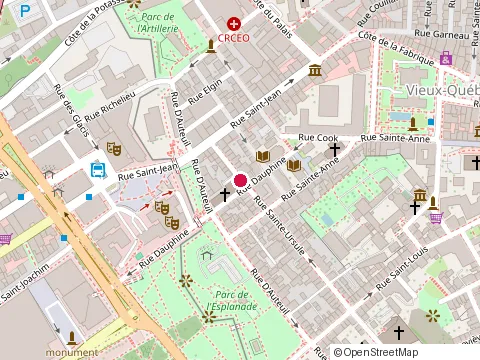 Location of Le Petit Café Latin at 8 1/2 Rue Sainte-Ursule, Québec
