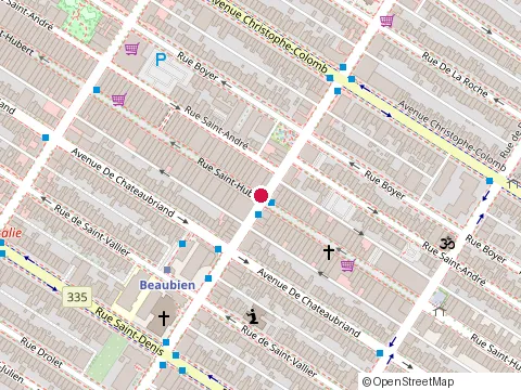 Location of Double Menton et Saucisson at 6653, rue Saint-Hubert, Montréal