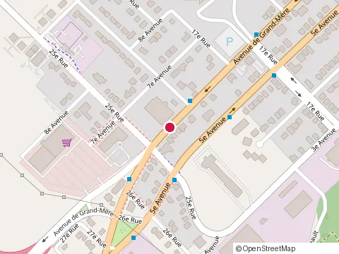 Location of Le P'tit Broadway at 1870 Avenue de Grand-Mère, Shawinigan