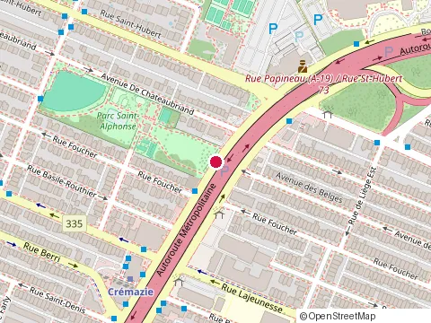 Location of Le Château Maneki at 740 boulevard Crémazie Est, Montréal