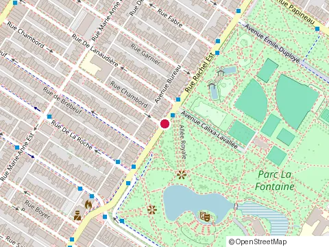 Location of La maison des cyclistes at 1251 Rue Rachel Est, Montréal