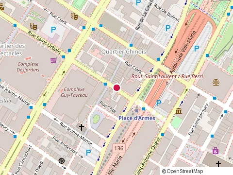 Location of Cadence Café at 990, rue Saint-Urbain, Montréal