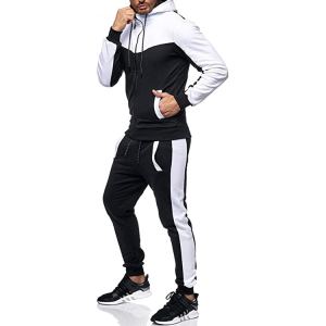 Ensemble cardigan capuche coloré casual homme