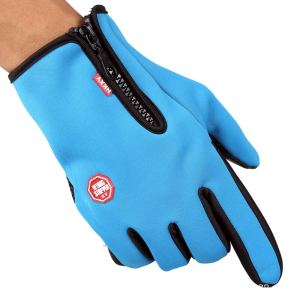 Gants ski tactiles fermeture à glissière
