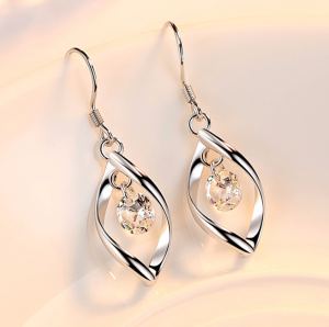 Boucles d'oreilles zircon argent réduction