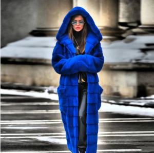 Veste coton fourrure synthétique capuche doublée