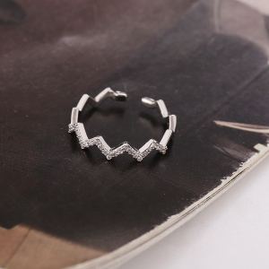 Bague diamant serti zircon tempérament complet
