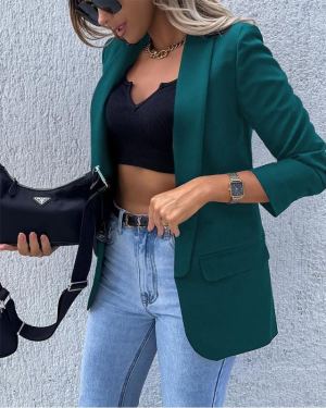 Veste costume imprimée manches longues européenne