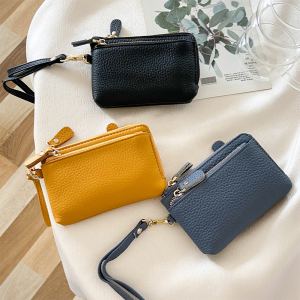 Portefeuille femme cuir mode fermeture éclair porte-monnaie