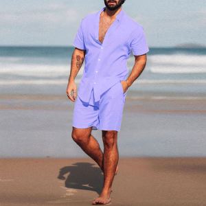 Chemise basique deux pièces homme couleur unie