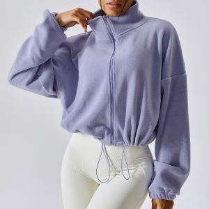 Manteau laine sports automne col debout ample