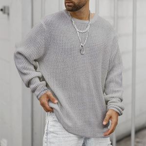 Chandail Ample Casual Homme Col Rond