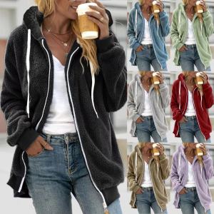 Veste molleton capuchon épaisse femmes