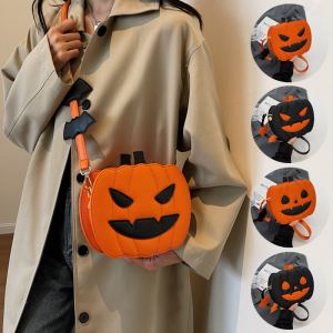 Sac crossbody Halloween citrouille et chauve-souris