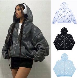 Hoodie imprimé étoiles couple streetwear