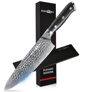 Couteau chef Kegani 8" Damascus VG10 acier manche G10