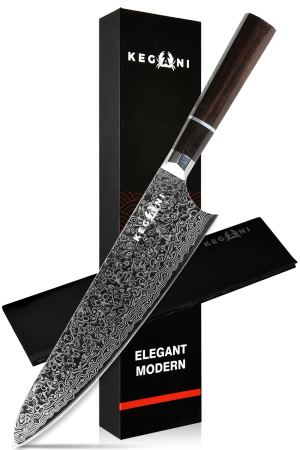 Kegani Couteau Kiritsuke 8", VG-10 Damas 67 couches