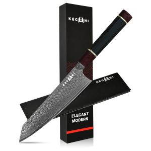 Kegani couteau Kiritsuke 8", chef japonais, VG-10 Damas
