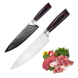 Couteau chef Kegani 8po acier carbone poignée bois