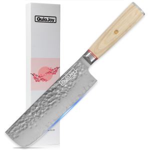 Couteau nakiri Qulajoy 6.9po Damascus 67 couches