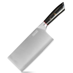 Qulajoy Meat Cleaver 7.3po acier inox couteau boucher professionnel