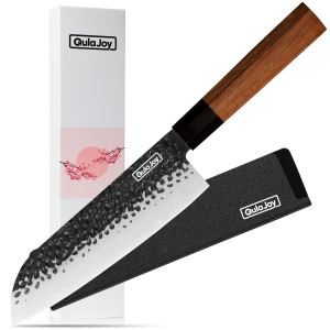 Qulajoy Santoku 7po couteau Japon professionnel 9cr18mov manche