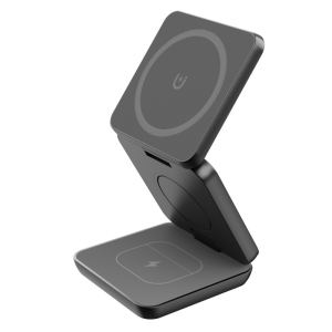 Support téléphone magnétique recharge sans fil pliable