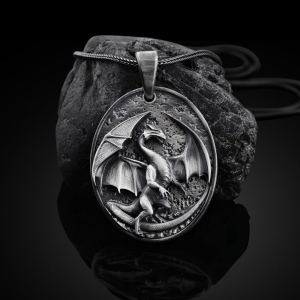 Collier dragon animal hip hop homme
