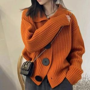 Cardigan cachemire col V manches longues pour femme