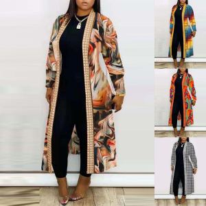 Cardigan manches longues imprimé femme