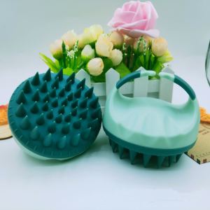 Brosse de massage silicone pour shampooing, outil de bain