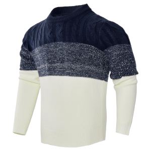 Chandail pull câble manches longues homme
