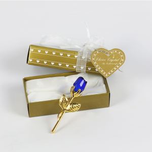 Cadeau cristal métal rose Saint-Valentin mariage