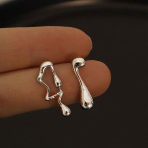 Boucles oreilles lave luxe asymétrique personnalisées