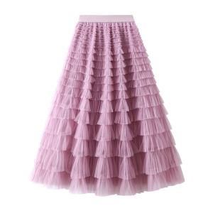 Jupe tulle froufrou trapèze femme longue élégante