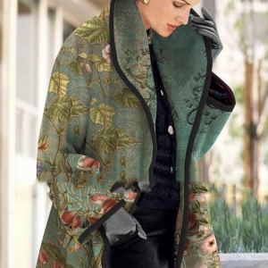 Manteau en laine femme, impression numérique