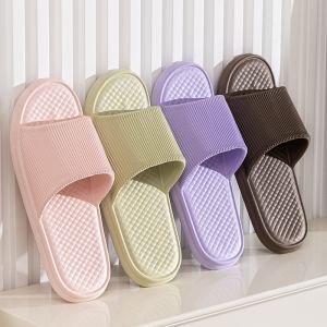 Pantoufles maison couples couleur unie antiglisse