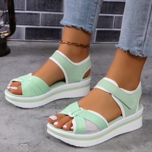 Sandales mailles été velcro semelle épaisse plage