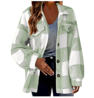 Veste polaire agneau boutons